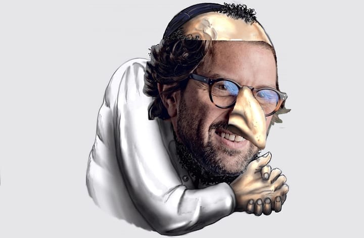 Johanne Gurfinkiel, caricature du Juif haineux et calculateur