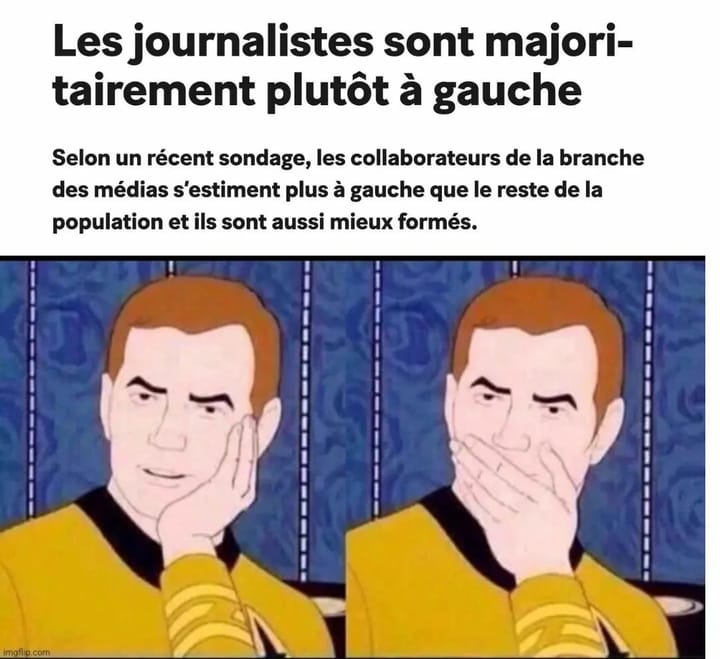 Une nouvelle étude le prouve : les journalistes sont des énormes gauchiasses